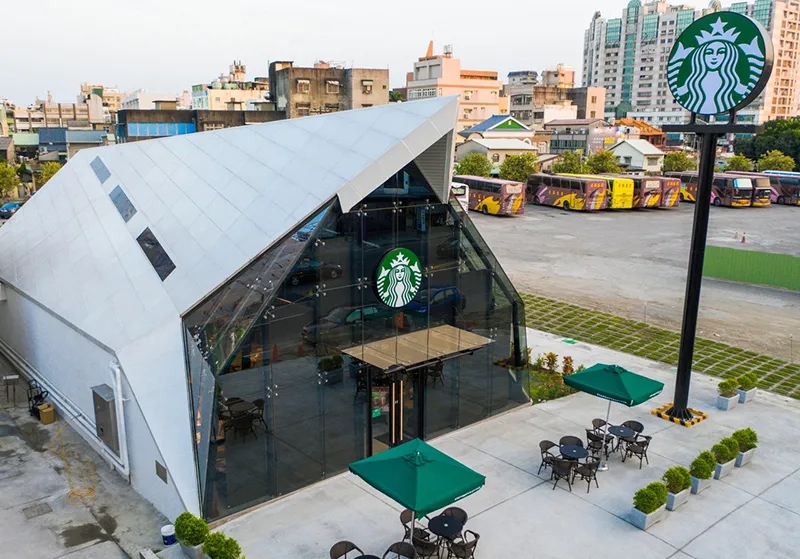 网红餐厅深圳餐饮空间设计星巴克台湾北港开新店